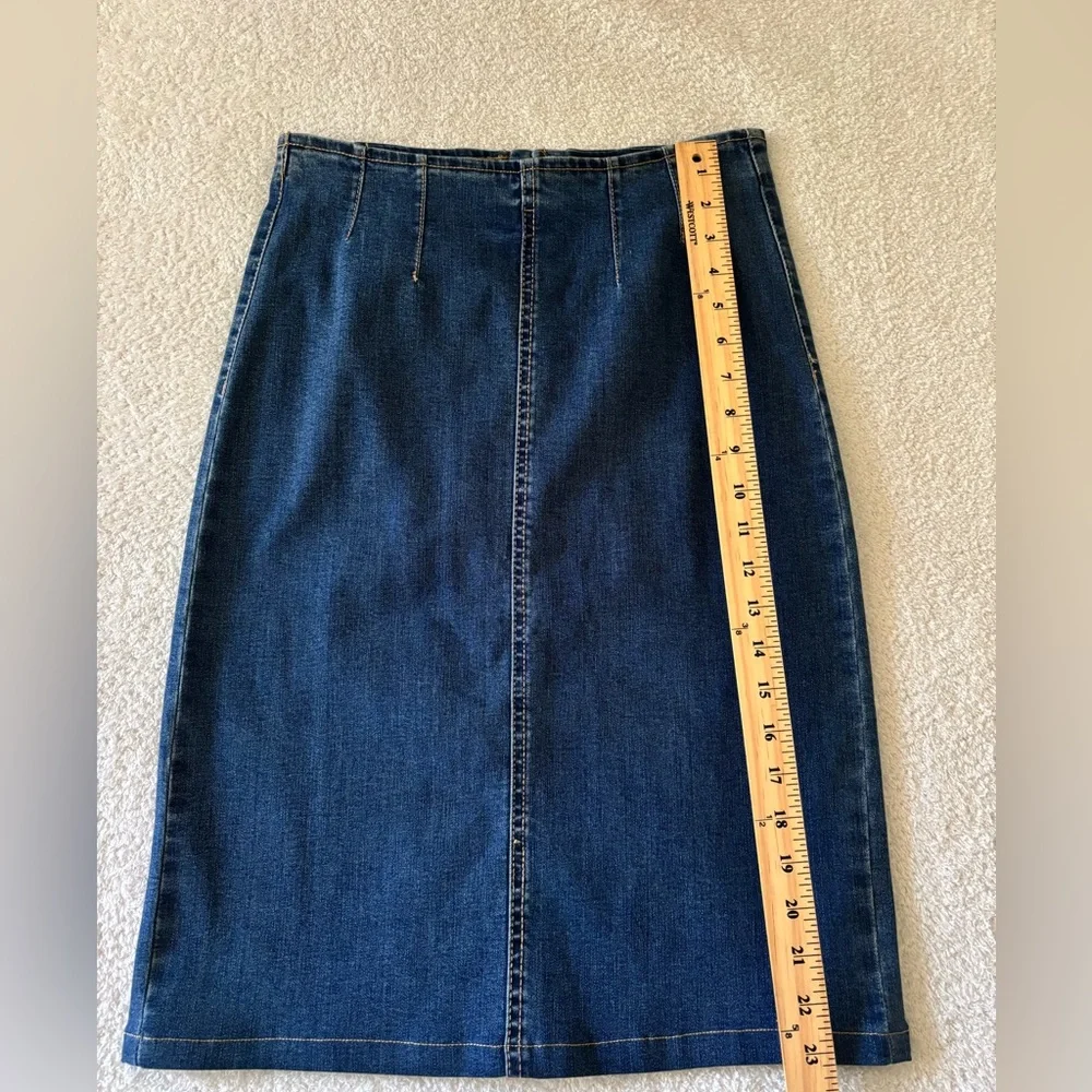And Now This Women’s Blue Denim Pencil Skirt